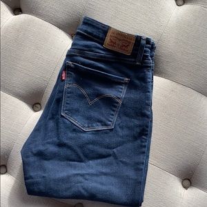 Levi high rise skinny jeans